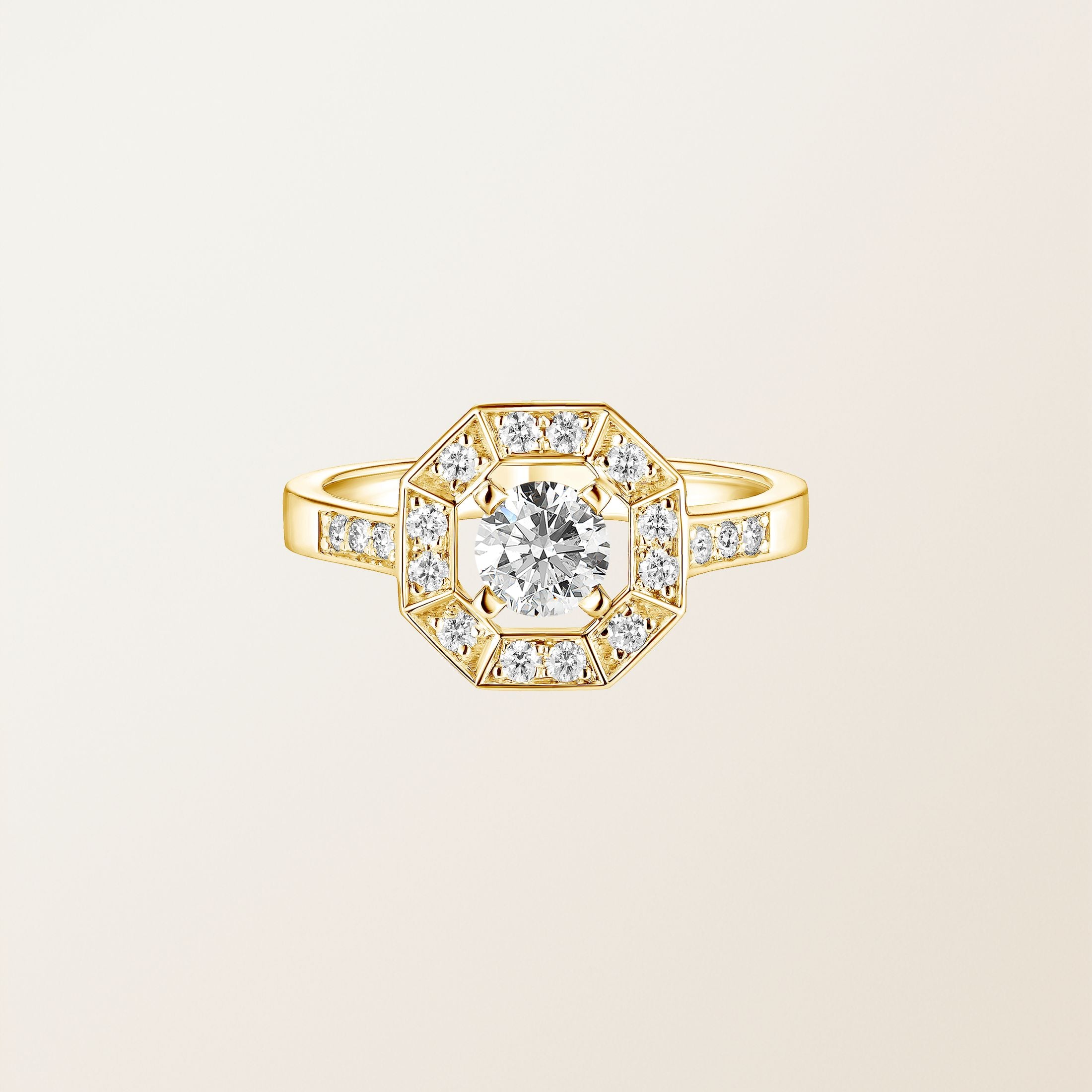 Art Deco Round Ring 5 mm