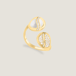 Wavy Line Double Ring