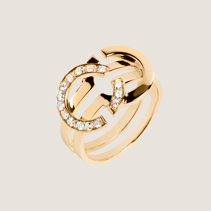 Open Circle Pavé Ring