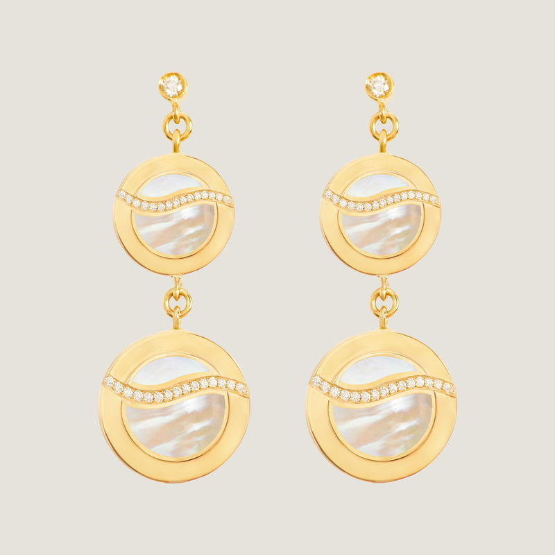 Double Wavy Line Earrings