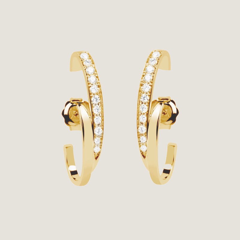 Volute Pavé Earrings