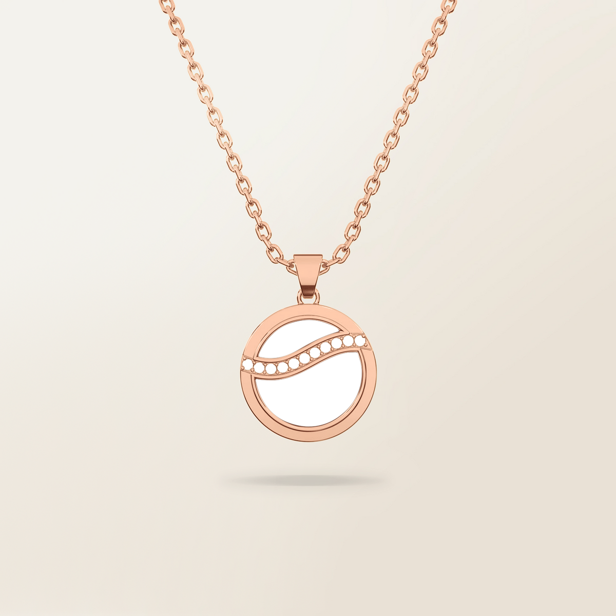 Wavy Line · Pendant · 15 mm · Rose Gold (18K)