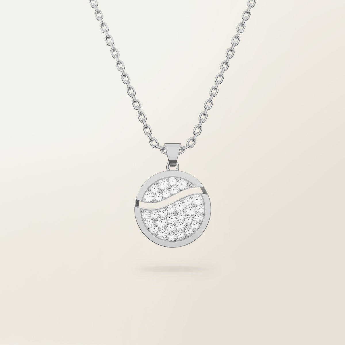 Wavy Line · Pendant · 15 mm · White Gold (18K)