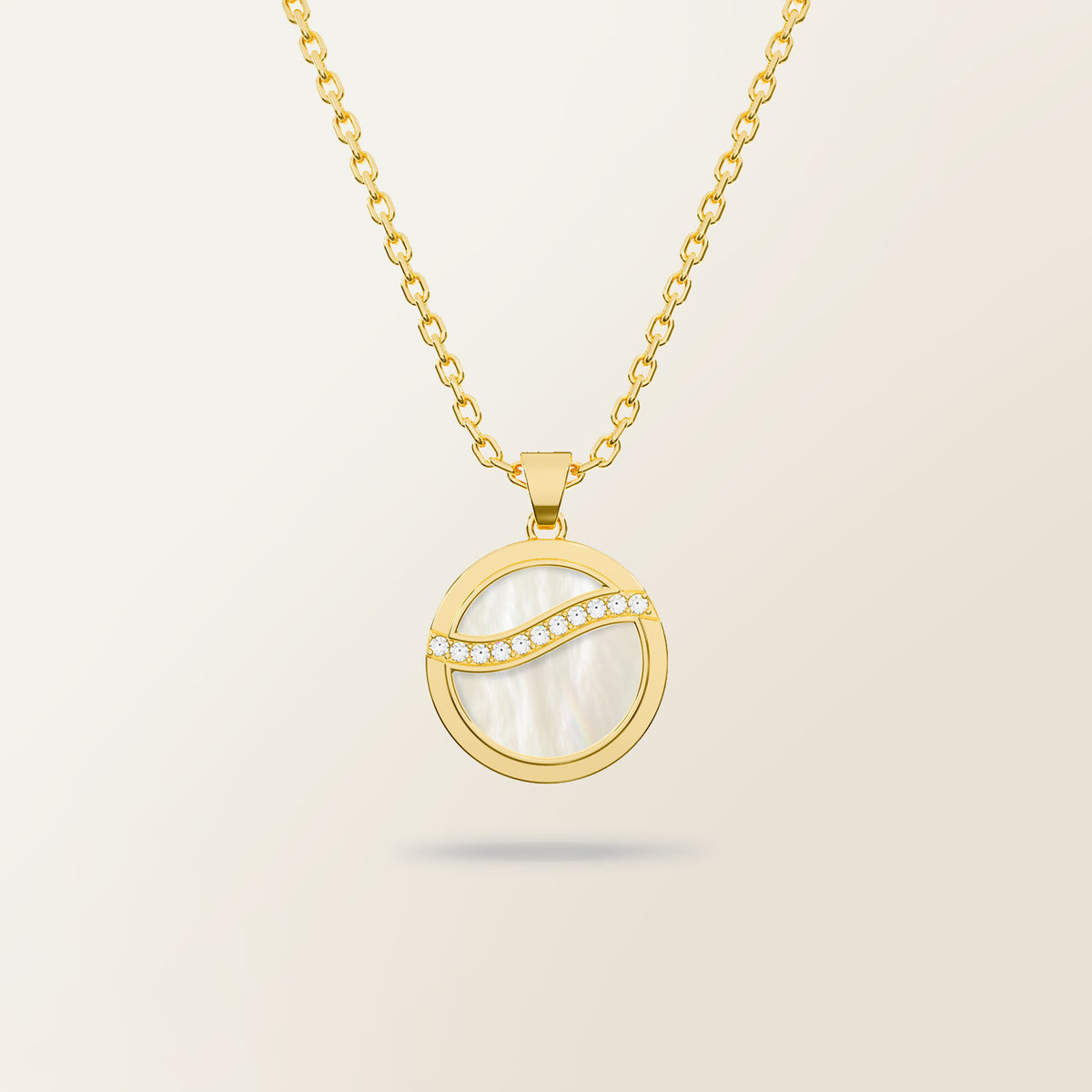 Wavy Line · Pendant · 15 mm · Yellow Gold (18K)