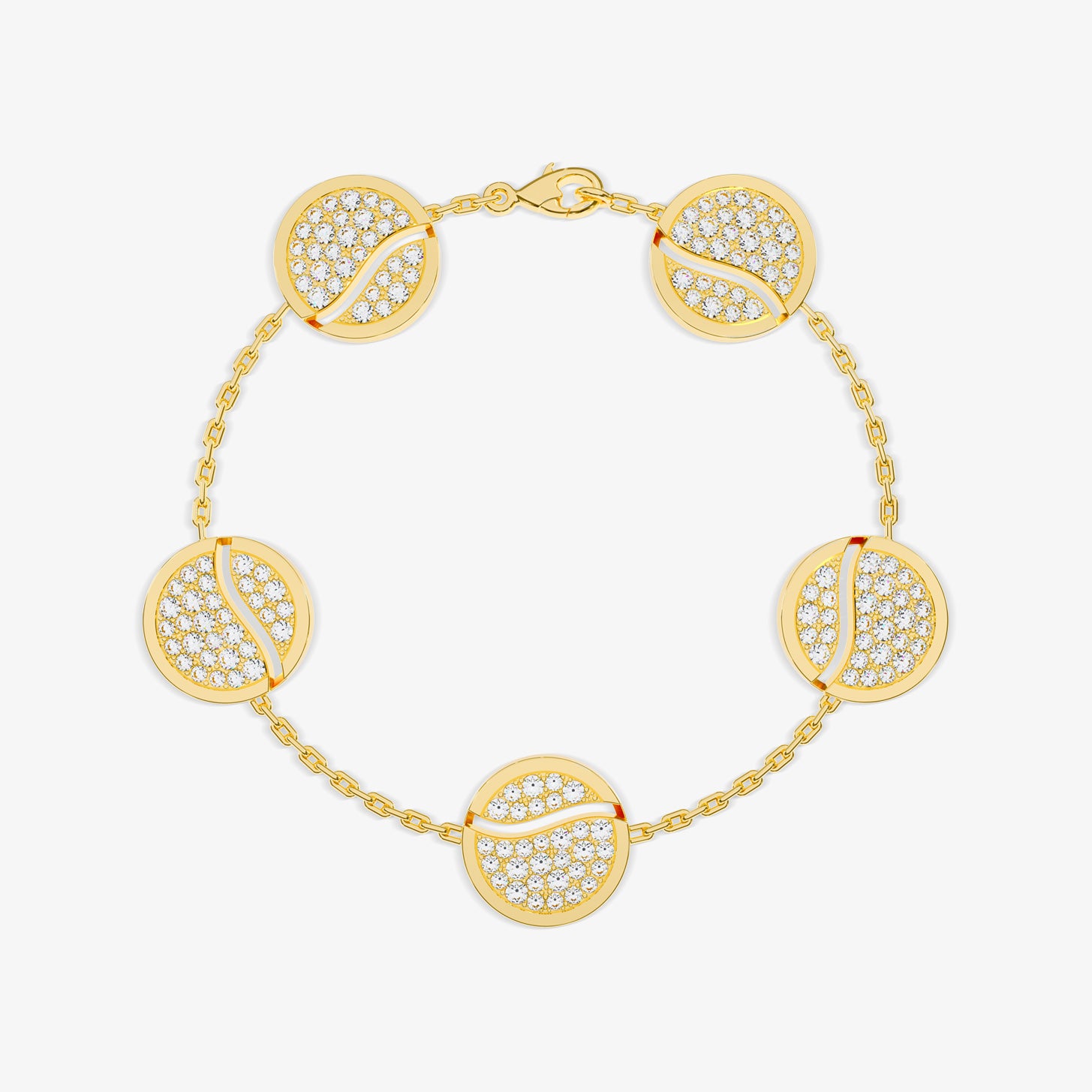 WAVY LINE PAVÉ 5 MOTIFS