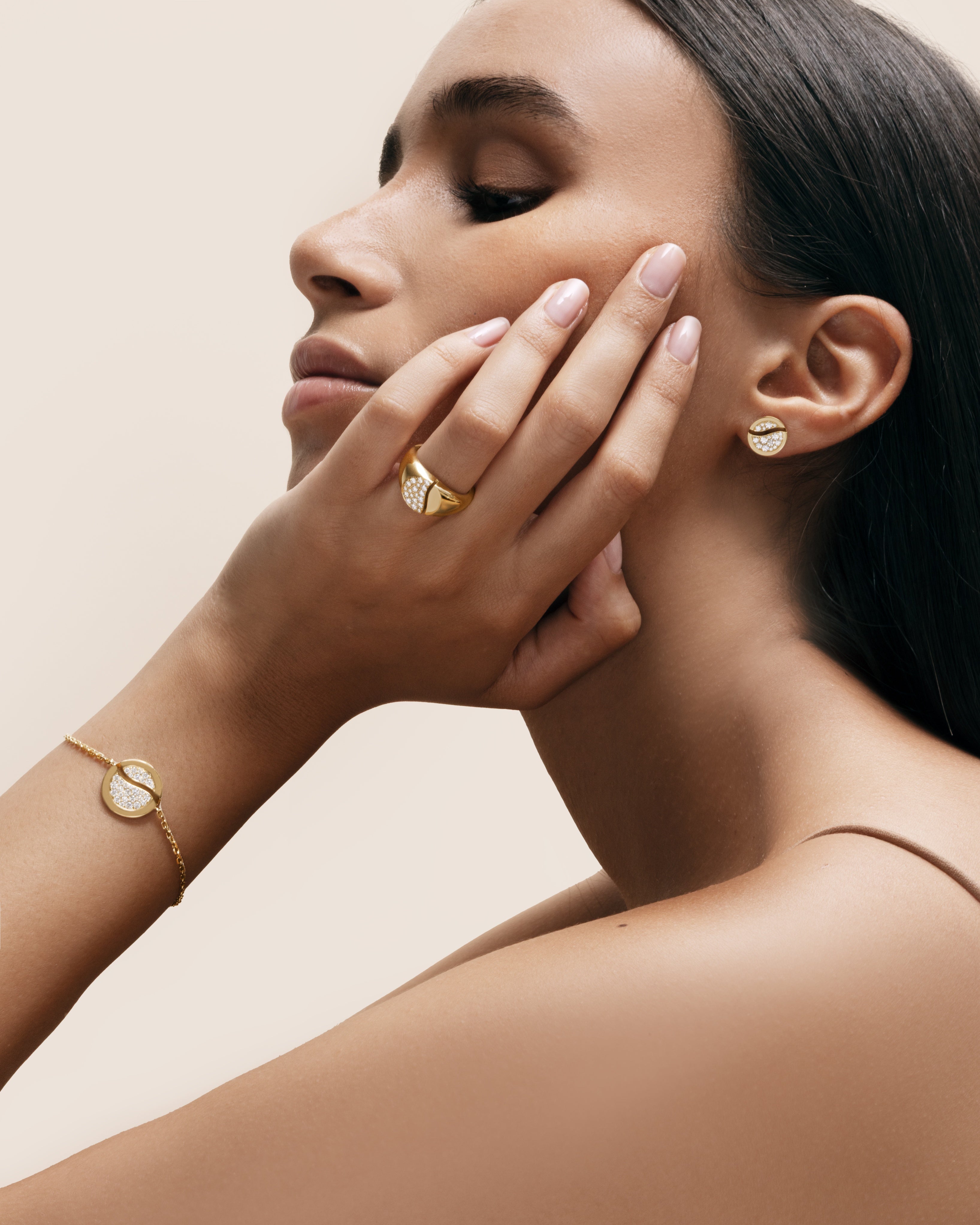 WAVY LINE PAVÉ 15 MM