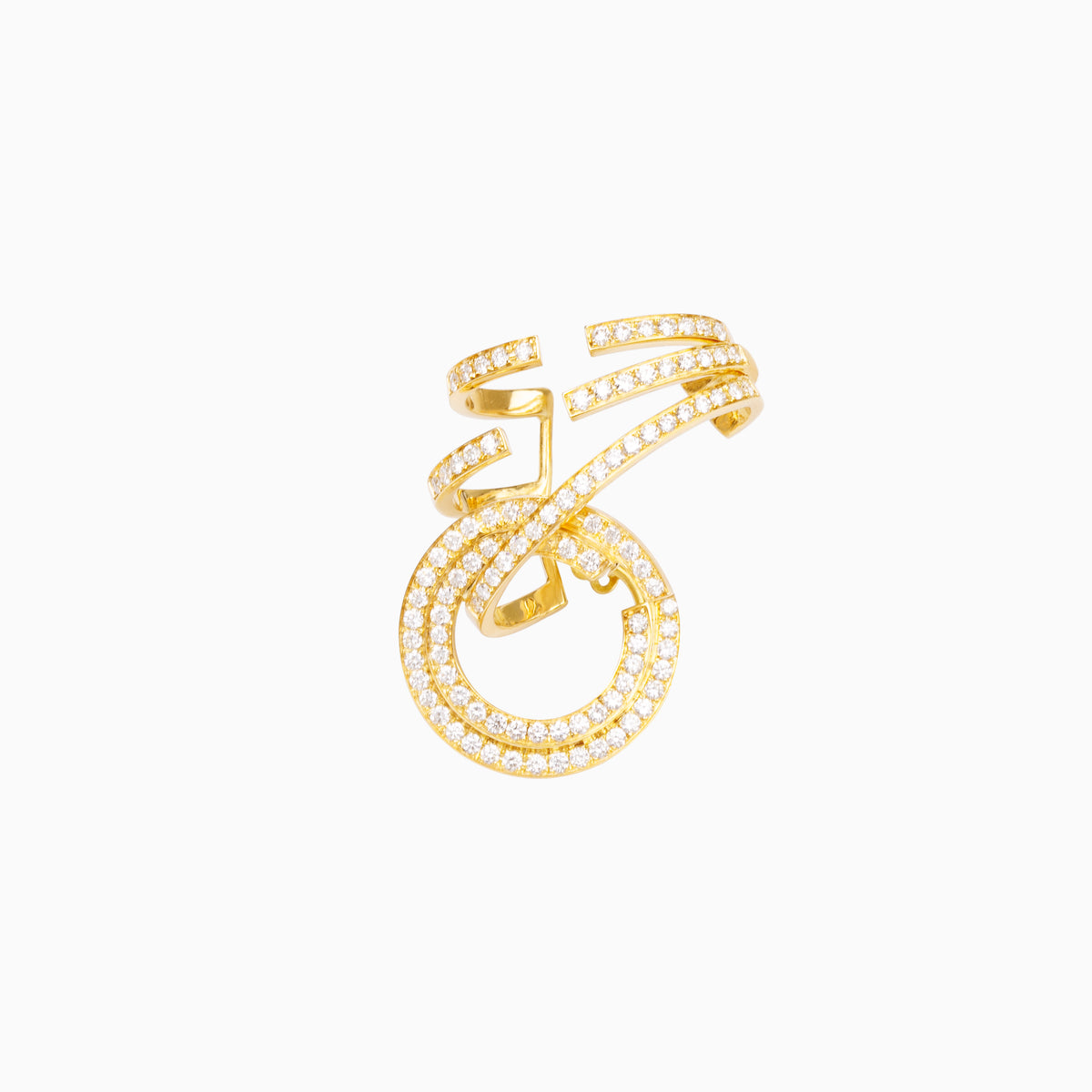 Pavé Open Circle Single Earring